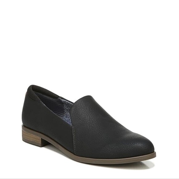 Dr. Scholl's Black Rate Loafer Flat Slip On 7 Wide NIB - Picture 1 of 8